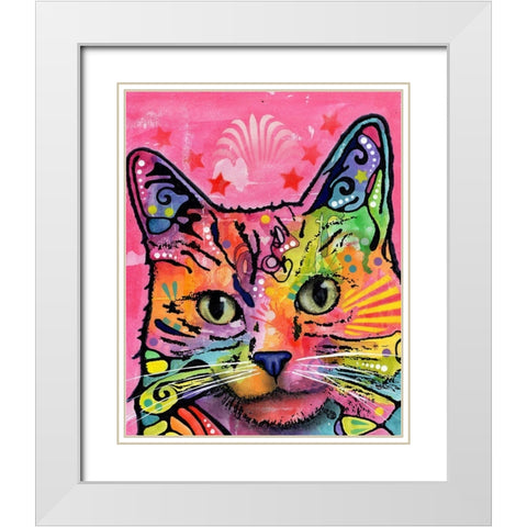 Beast White Modern Wood Framed Art Print with Double Matting by Dean Russo Collection