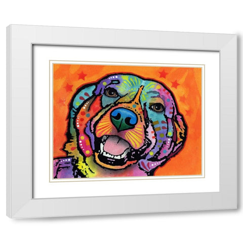 Galle White Modern Wood Framed Art Print with Double Matting by Dean Russo Collection