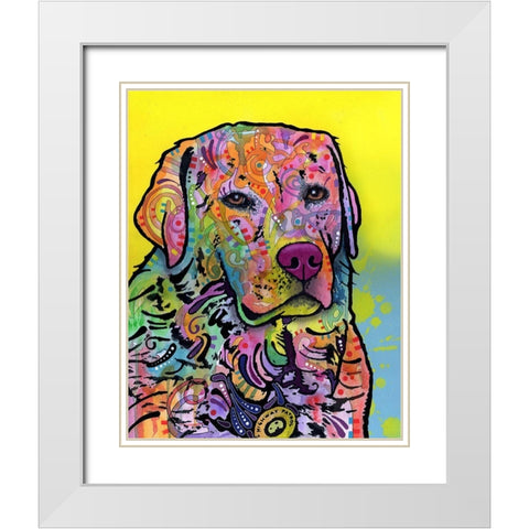 Goose White Modern Wood Framed Art Print with Double Matting by Dean Russo Collection