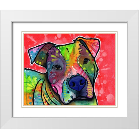 Julius White Modern Wood Framed Art Print with Double Matting by Dean Russo Collection