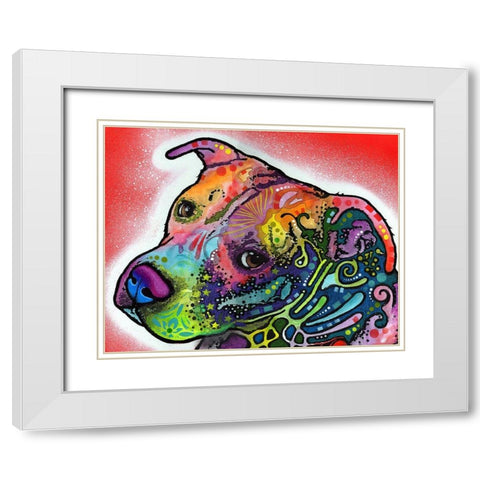 Mocha White Modern Wood Framed Art Print with Double Matting by Dean Russo Collection