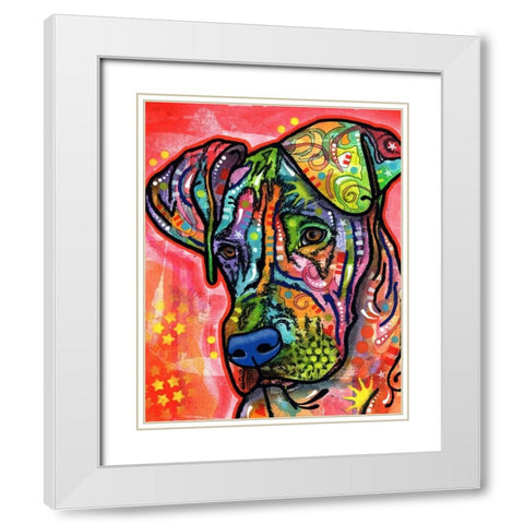 Zen White Modern Wood Framed Art Print with Double Matting by Dean Russo Collection