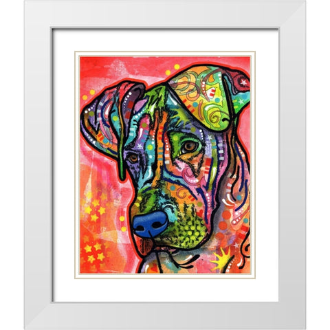 Zen White Modern Wood Framed Art Print with Double Matting by Dean Russo Collection