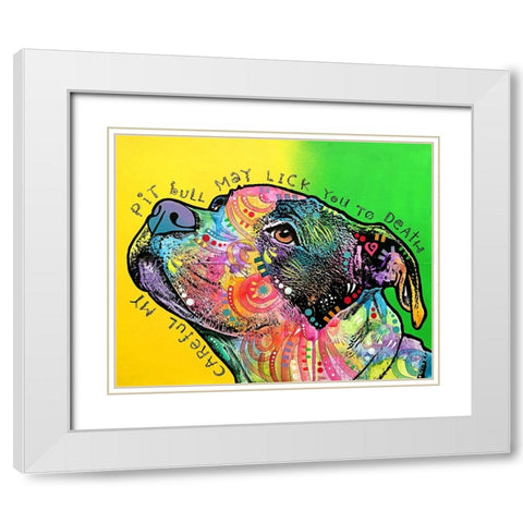Lick You to Death White Modern Wood Framed Art Print with Double Matting by Dean Russo Collection