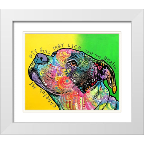 Lick You to Death White Modern Wood Framed Art Print with Double Matting by Dean Russo Collection