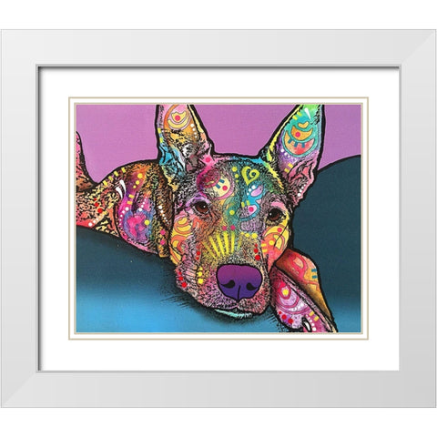 Rocky White Modern Wood Framed Art Print with Double Matting by Dean Russo Collection