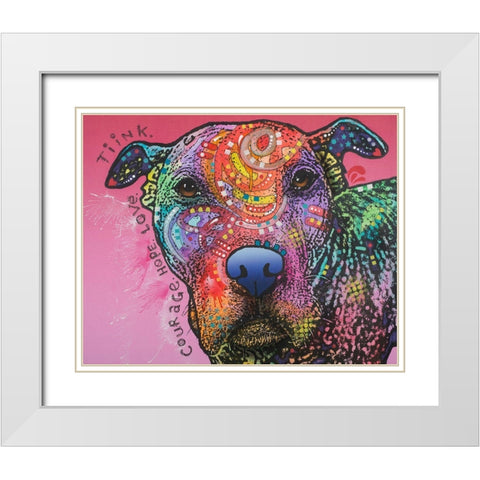 Tinkerbell White Modern Wood Framed Art Print with Double Matting by Dean Russo Collection