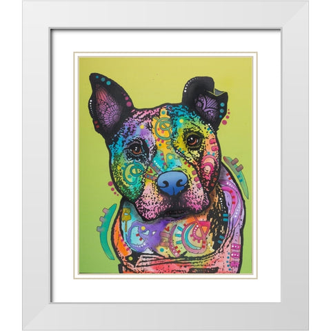 Lucy White Modern Wood Framed Art Print with Double Matting by Dean Russo Collection