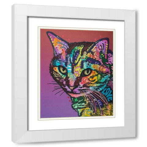 Lucy White Modern Wood Framed Art Print with Double Matting by Dean Russo Collection