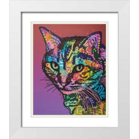 Lucy White Modern Wood Framed Art Print with Double Matting by Dean Russo Collection