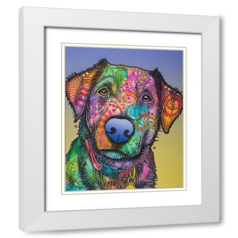 Pullo  White Modern Wood Framed Art Print with Double Matting by Dean Russo Collection