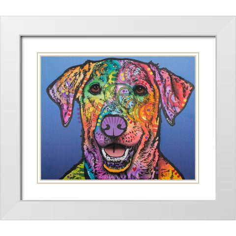 Rocco  White Modern Wood Framed Art Print with Double Matting by Dean Russo Collection