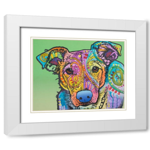 Fina Custom White Modern Wood Framed Art Print with Double Matting by Dean Russo Collection