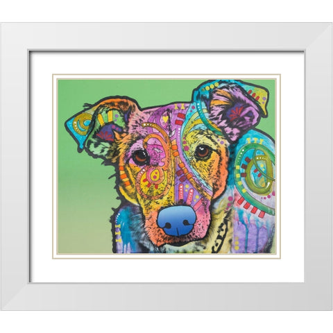 Fina Custom White Modern Wood Framed Art Print with Double Matting by Dean Russo Collection