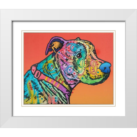 Hooch White Modern Wood Framed Art Print with Double Matting by Dean Russo Collection