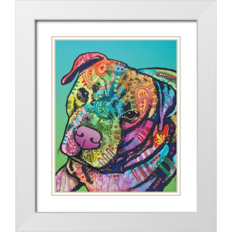 Mr. Brownie White Modern Wood Framed Art Print with Double Matting by Dean Russo Collection