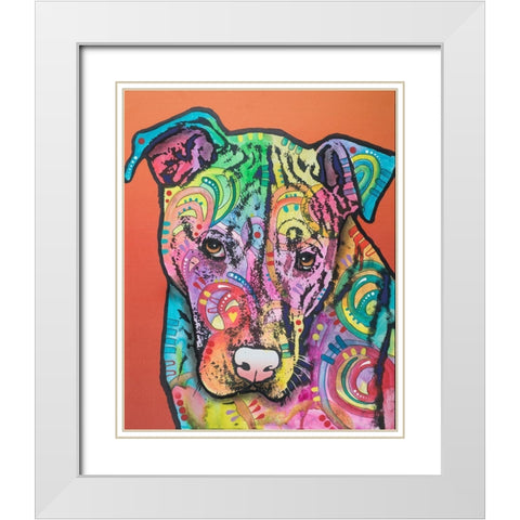 Sweetie Pie White Modern Wood Framed Art Print with Double Matting by Dean Russo Collection