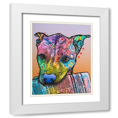 Bentley Custom-002 White Modern Wood Framed Art Print with Double Matting by Dean Russo Collection