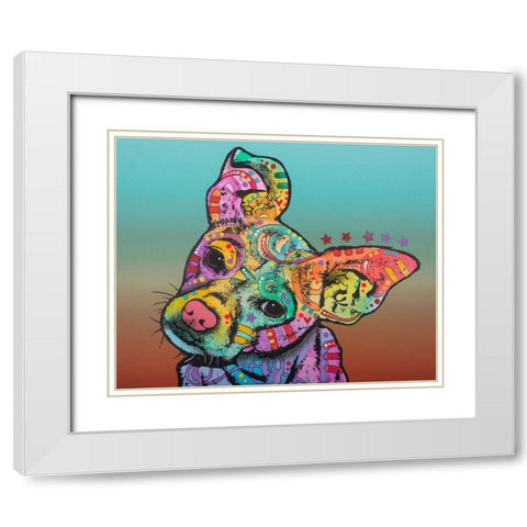 Rigby Custom-3 White Modern Wood Framed Art Print with Double Matting by Dean Russo Collection