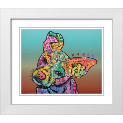 Rigby Custom-3 White Modern Wood Framed Art Print with Double Matting by Dean Russo Collection