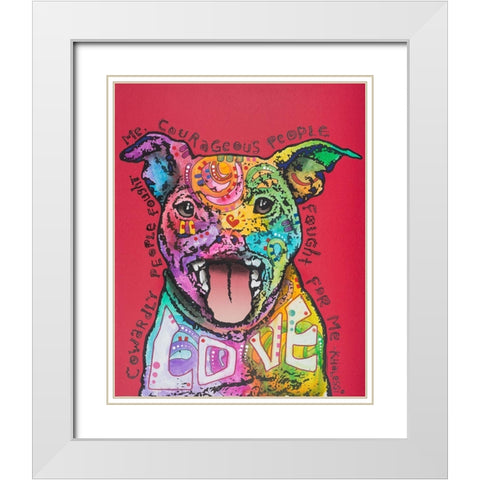 Khalessi White Modern Wood Framed Art Print with Double Matting by Dean Russo Collection