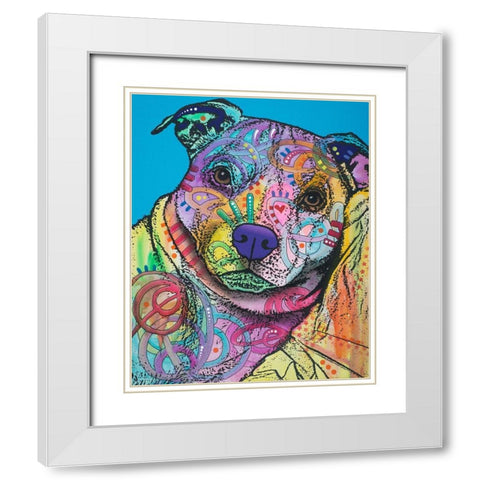 Joe Willie 28 White Modern Wood Framed Art Print with Double Matting by Dean Russo Collection