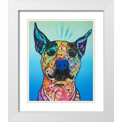 Lani Ruth 25 White Modern Wood Framed Art Print with Double Matting by Dean Russo Collection