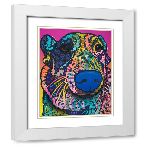 Oliver 16 White Modern Wood Framed Art Print with Double Matting by Dean Russo Collection