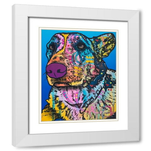 Walter 12 White Modern Wood Framed Art Print with Double Matting by Dean Russo Collection