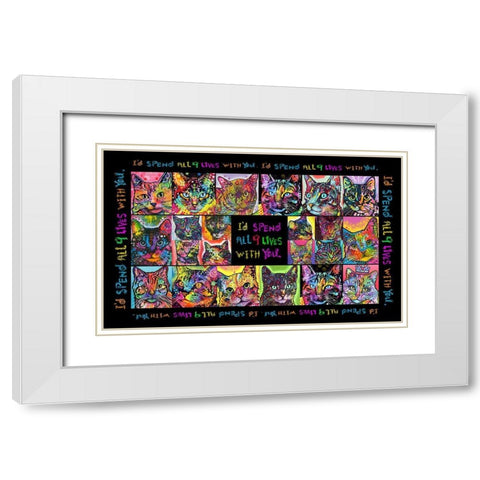 Catamat 1 White Modern Wood Framed Art Print with Double Matting by Dean Russo Collection