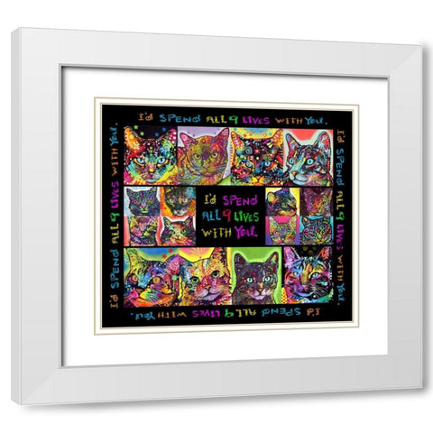 Catamat 3 White Modern Wood Framed Art Print with Double Matting by Dean Russo Collection