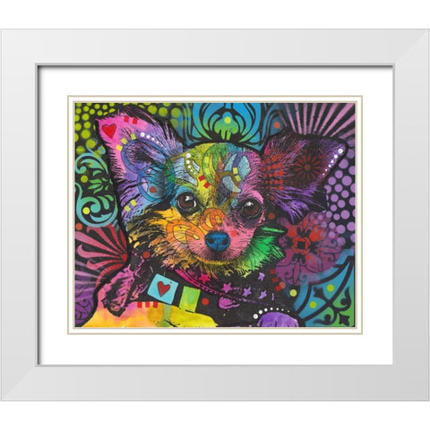 Chi Chi White Modern Wood Framed Art Print with Double Matting by Dean Russo Collection