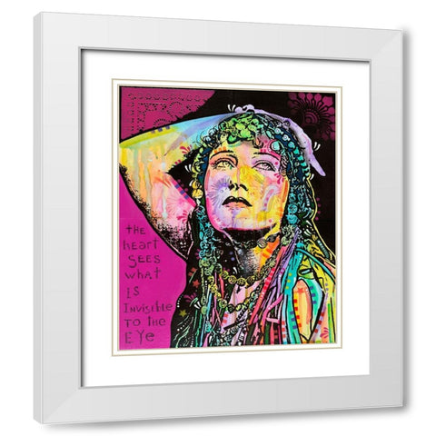 The Heart Sees White Modern Wood Framed Art Print with Double Matting by Dean Russo Collection