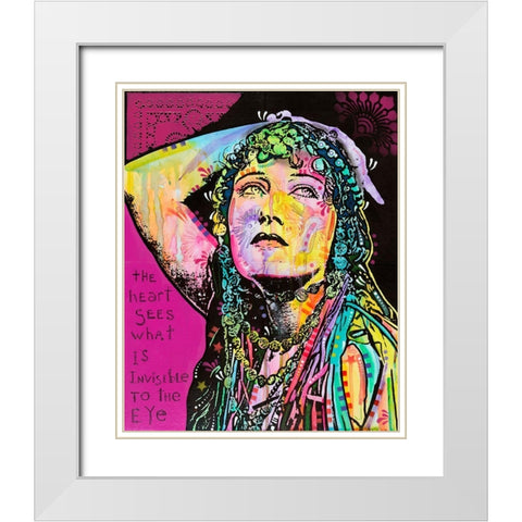 The Heart Sees White Modern Wood Framed Art Print with Double Matting by Dean Russo Collection