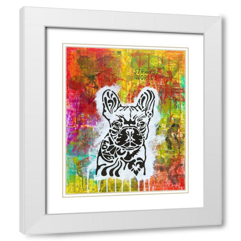 Love in a Strange World White Modern Wood Framed Art Print with Double Matting by Dean Russo Collection