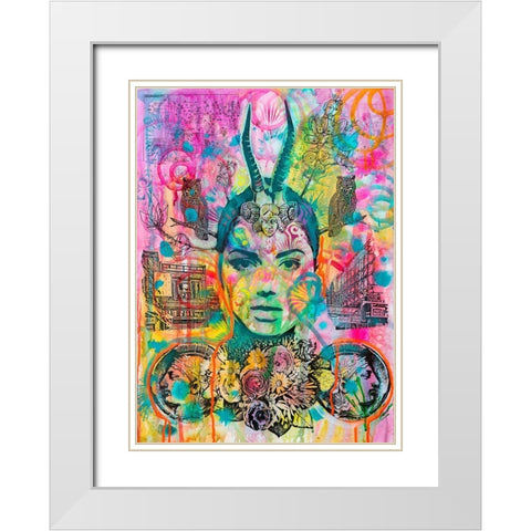 Ancient Intensity White Modern Wood Framed Art Print with Double Matting by Dean Russo Collection