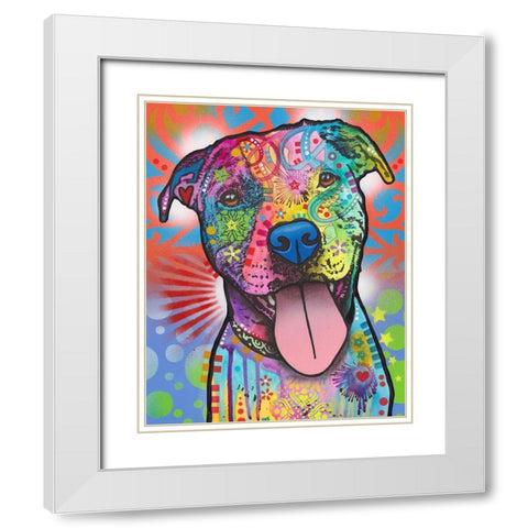 Mr Biggs White Modern Wood Framed Art Print with Double Matting by Dean Russo Collection