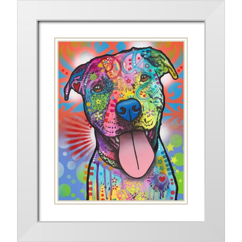 Mr Biggs White Modern Wood Framed Art Print with Double Matting by Dean Russo Collection