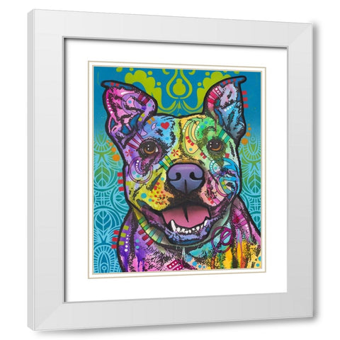 Butters White Modern Wood Framed Art Print with Double Matting by Dean Russo Collection