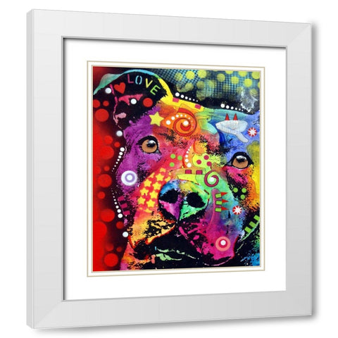 Thoughtful Pit Classic White Modern Wood Framed Art Print with Double Matting by Dean Russo Collection