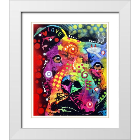 Thoughtful Pit Classic White Modern Wood Framed Art Print with Double Matting by Dean Russo Collection