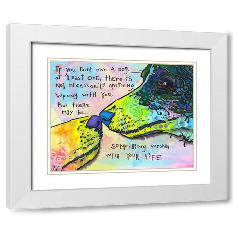 Of Life and Dog White Modern Wood Framed Art Print with Double Matting by Dean Russo Collection