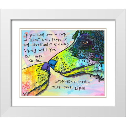 Of Life and Dog White Modern Wood Framed Art Print with Double Matting by Dean Russo Collection
