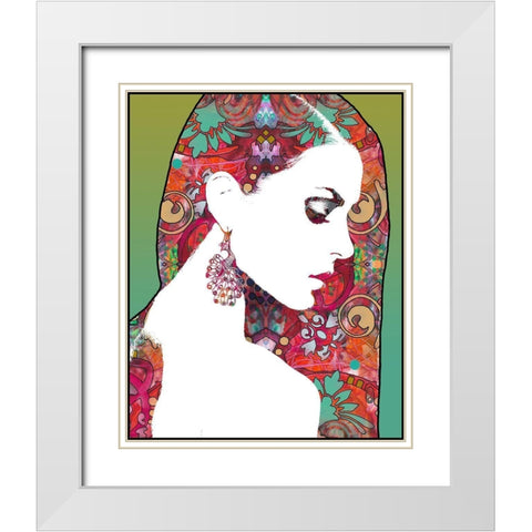 Majestic White Modern Wood Framed Art Print with Double Matting by Dean Russo Collection