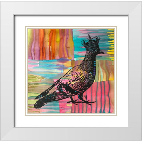 King Of The Free World White Modern Wood Framed Art Print with Double Matting by Dean Russo Collection