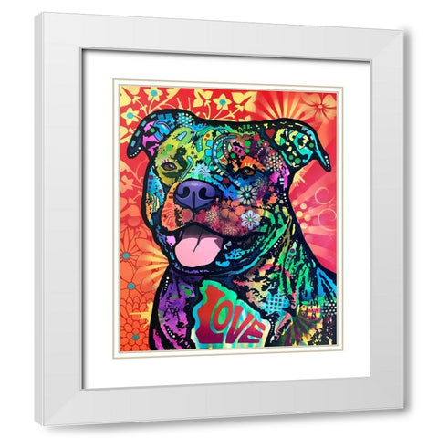 Sookie White Modern Wood Framed Art Print with Double Matting by Dean Russo Collection