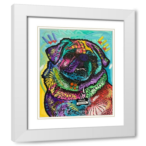 Gus White Modern Wood Framed Art Print with Double Matting by Dean Russo Collection