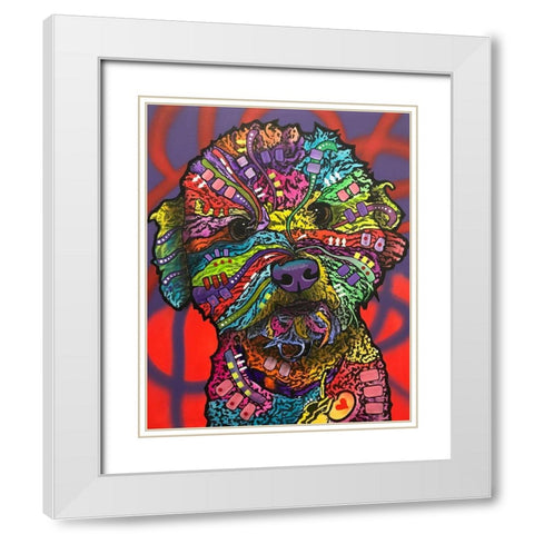 Wrigley White Modern Wood Framed Art Print with Double Matting by Dean Russo Collection