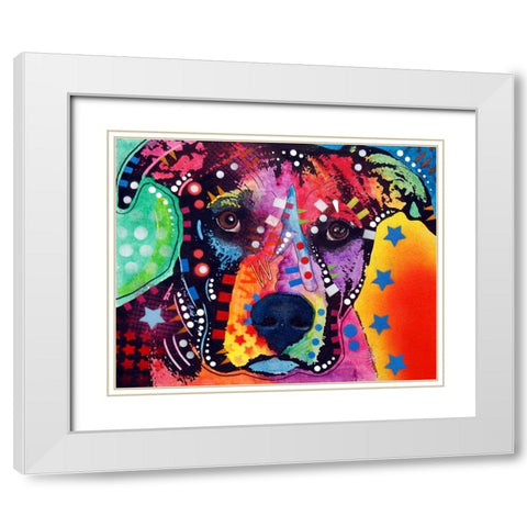 B1 White Modern Wood Framed Art Print with Double Matting by Dean Russo Collection