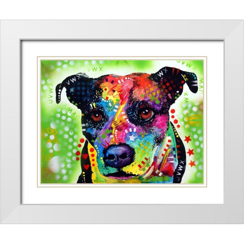 Pit 1 White Modern Wood Framed Art Print with Double Matting by Dean Russo Collection